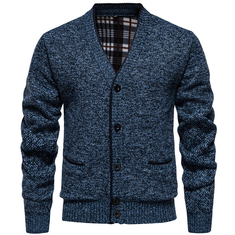 Autumn V Neck Men Cardigan Sweater