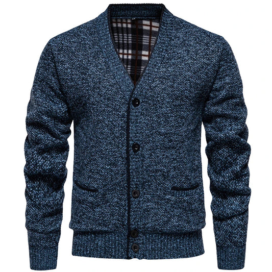 Autumn V Neck Men Cardigan Sweater