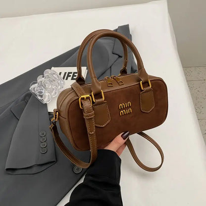 2025 Luxury Retro Frosted Handbag – High-End Women's Shoulder Bag for Spring & Autumn Fashion