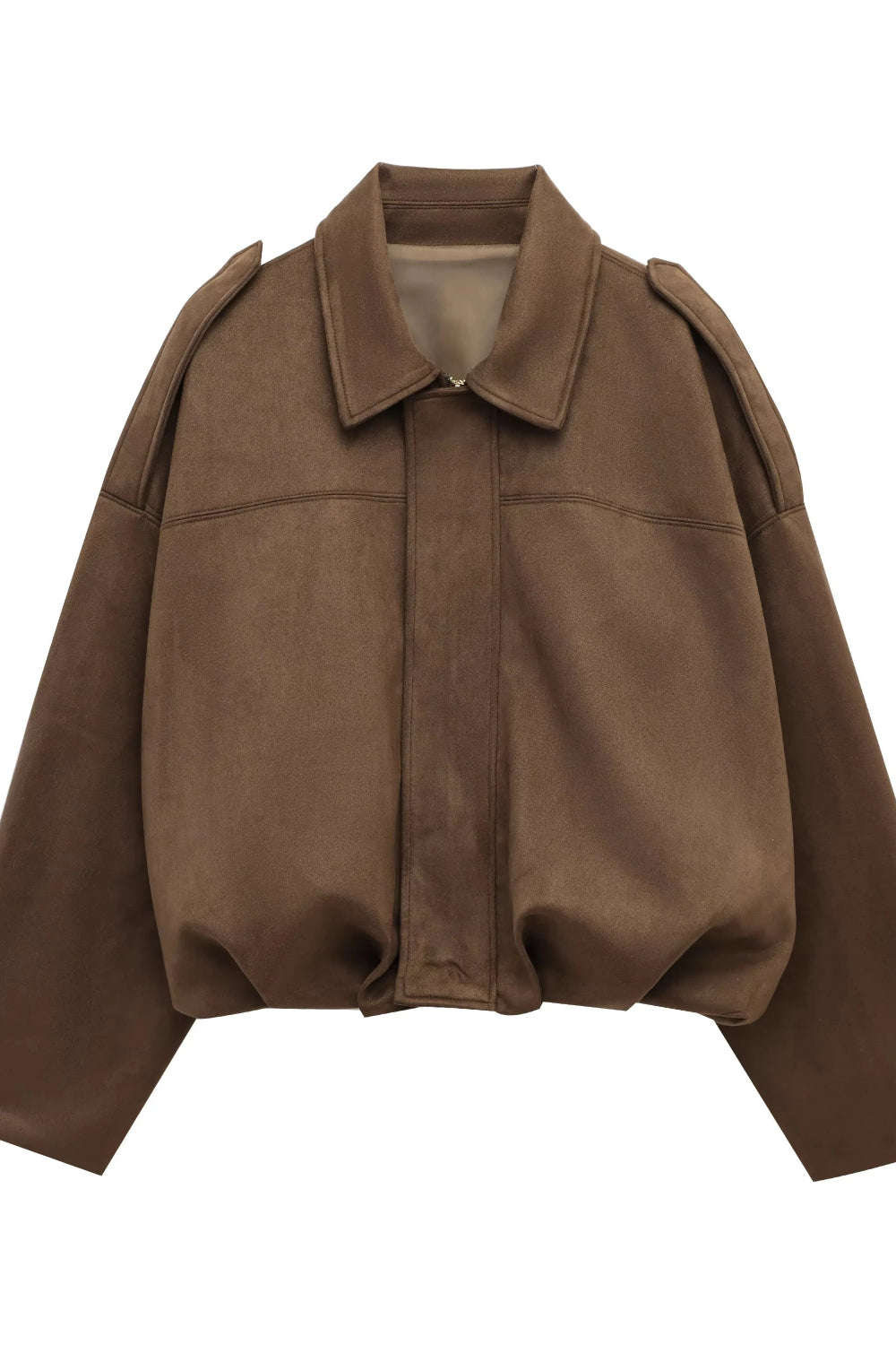 Brown jacket on a white background