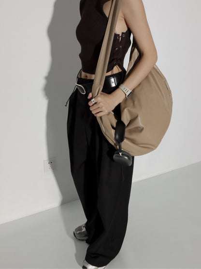 Large Capacity Soft Leather Tote Bag Minimal Chic Shoulder Crossbody