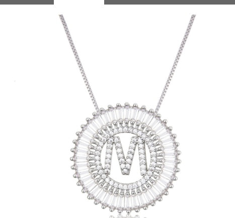 A Z Letter 6mm Imitation Pearls Necklace For Women