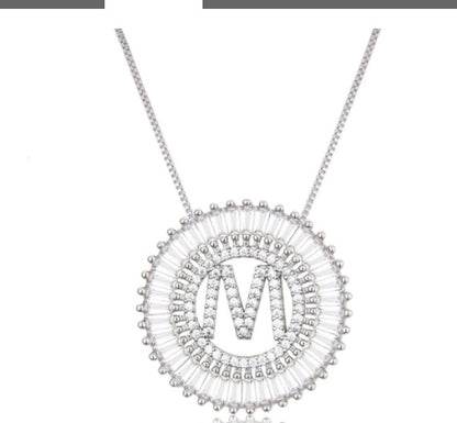 A Z Letter 6mm Imitation Pearls Necklace For Women