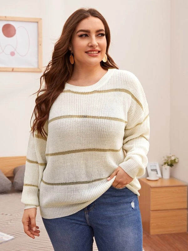 Lightweight & Elegant: Large Size Knit Sweater