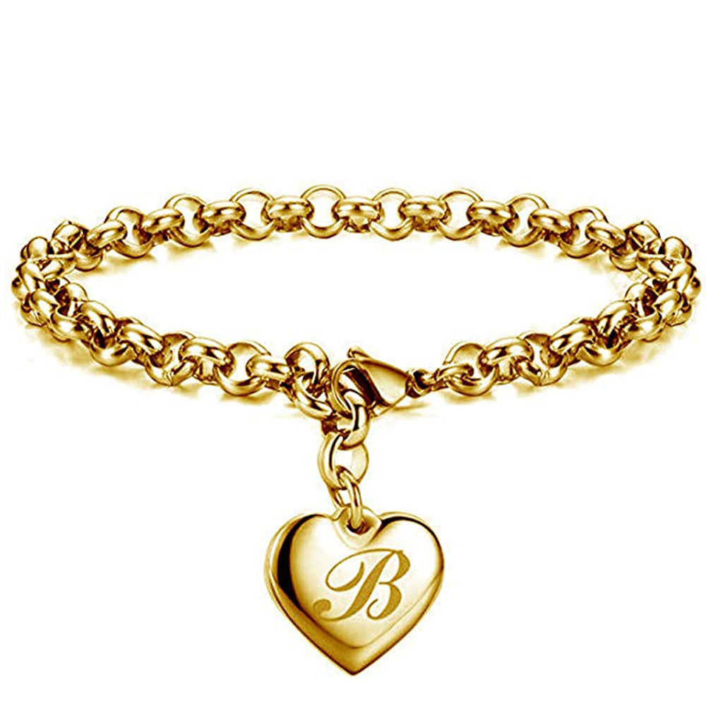 Womens Stainless Steel Gold Silver Link Bracelet