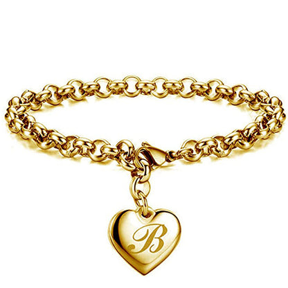 Womens Stainless Steel Gold Silver Link Bracelet