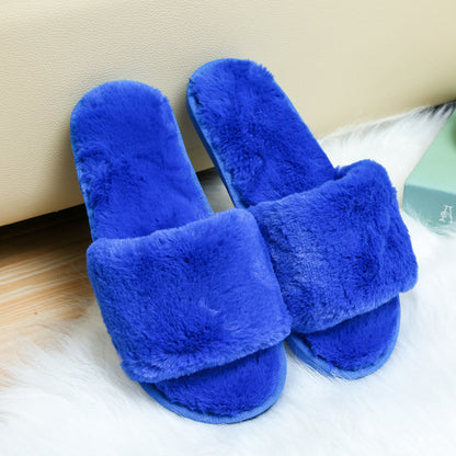 Autumn Winter Soft Plush Comfortable Touch Home Slipper For Women