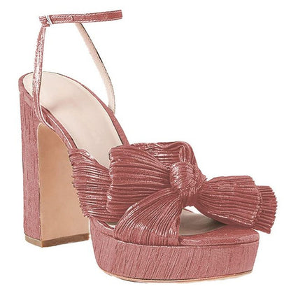 Casual Bowknot Design High Platform Women Sandals