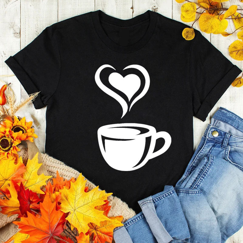 Summer Coffee Graphic Laides Womens T Shirts