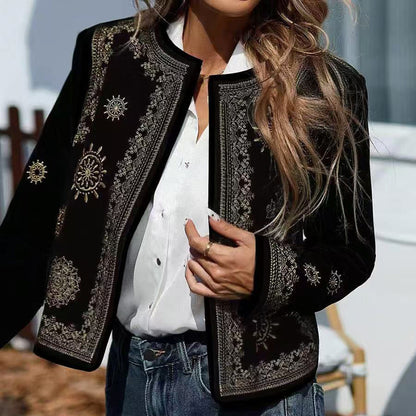Lightweight Floral Print Casual Long Sleeve Jacket