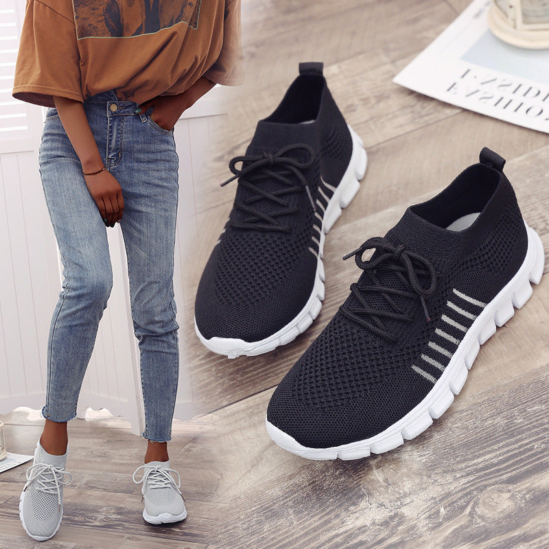 Women’s Flying Knit Casual Sneakers | Lightweight Summer Mesh Shoes