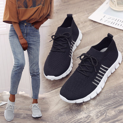 Women’s Flying Knit Casual Sneakers | Lightweight Summer Mesh Shoes