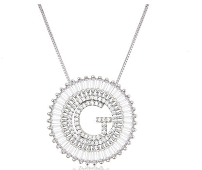 A Z Letter 6mm Imitation Pearls Necklace For Women