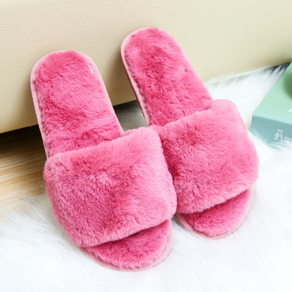 Autumn Winter Soft Plush Comfortable Touch Home Slipper For Women