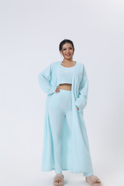 Pastel 3-Piece Loungewear Outfit Set | Cozy Winter Style 2025