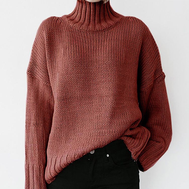 Fashionable Knitted Pullover Sweater for Women – Classic & Cozy