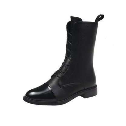 Butterfly Knot Design Elegant Mid Calf Women Boots