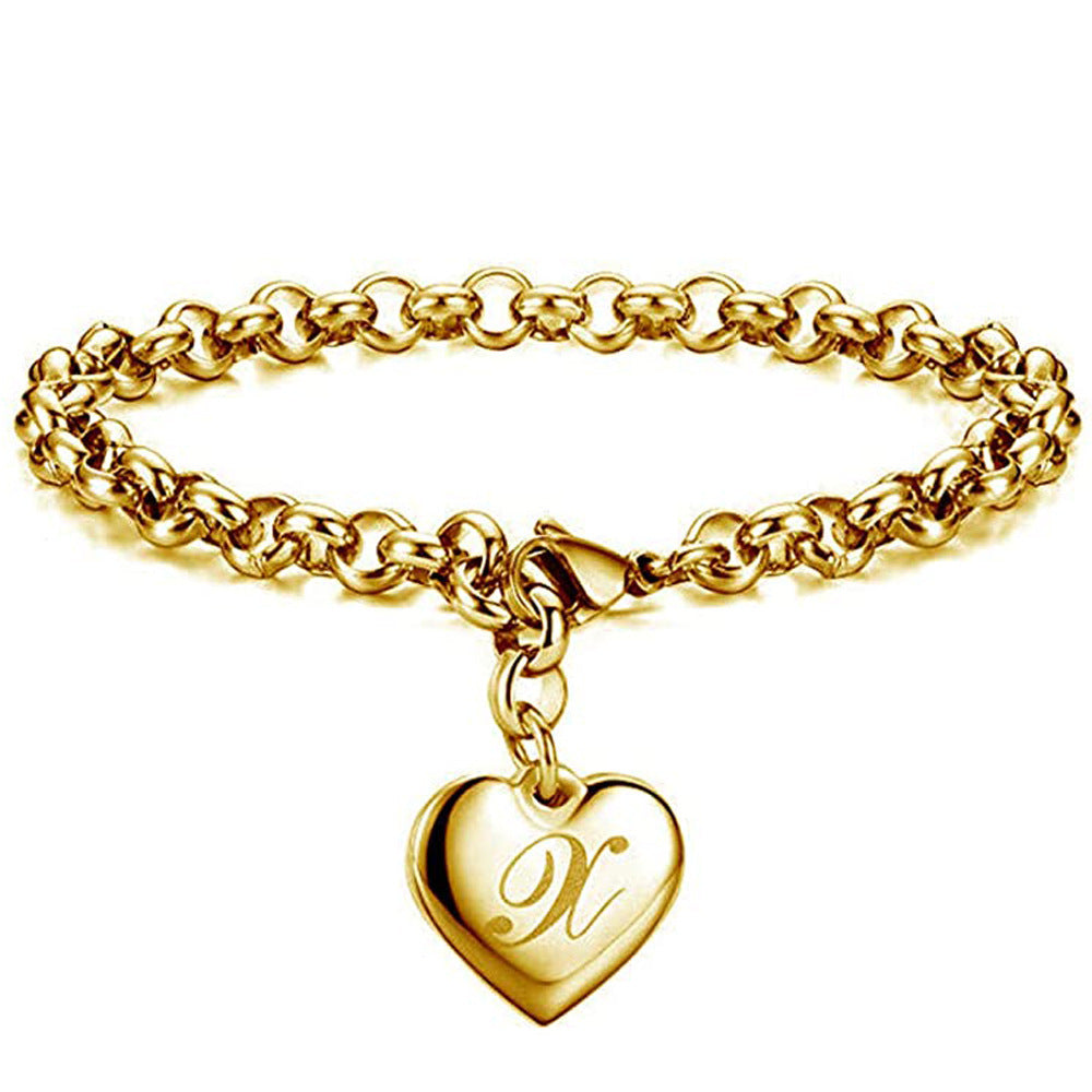 Womens Stainless Steel Gold Silver Link Bracelet