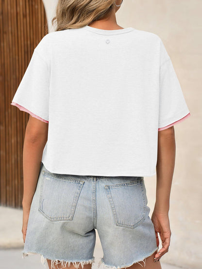 Casual Crop Top T-Shirt – Stylish Summer Workout & Streetwear for Women