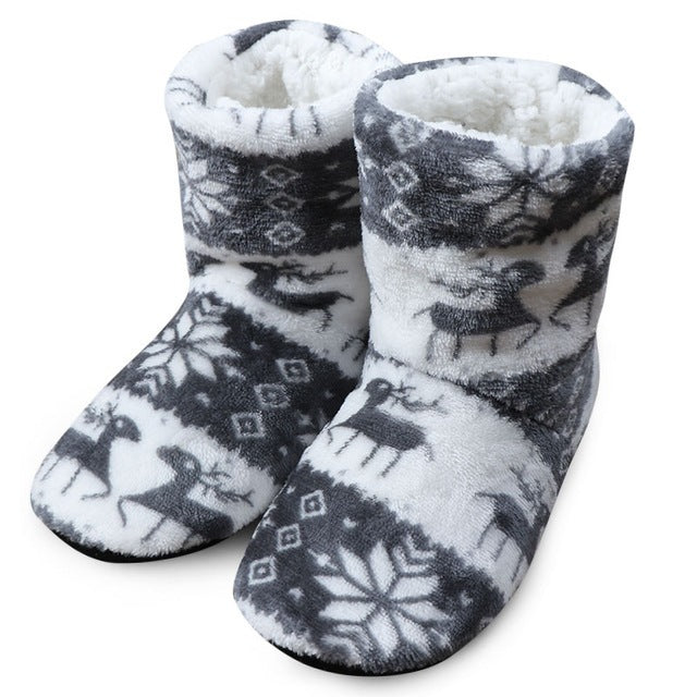 Winter Fur Slippers for Women – Cozy Indoor Holiday Footwear