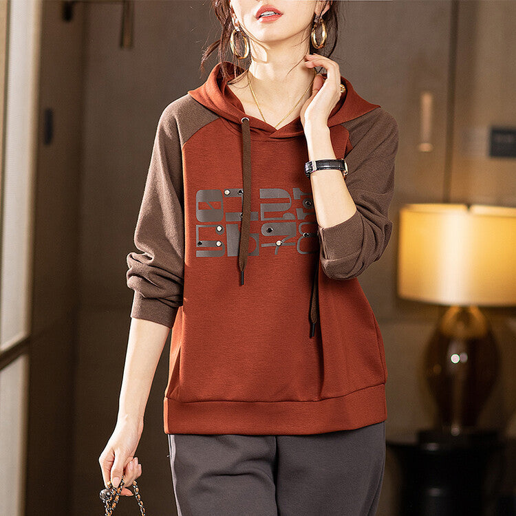 Women's Splicing Pullover Hooded Sweater – Statement Streetwear