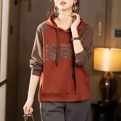 Women's Splicing Pullover Hooded Sweater – Statement Streetwear