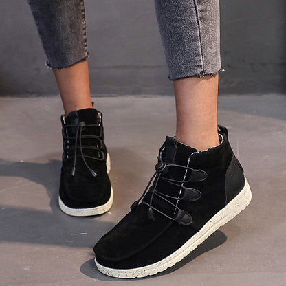 Casual Hook Loop Closure Zipper Design Ankle Boots