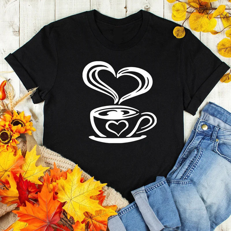 Summer Coffee Graphic Laides Womens T Shirts