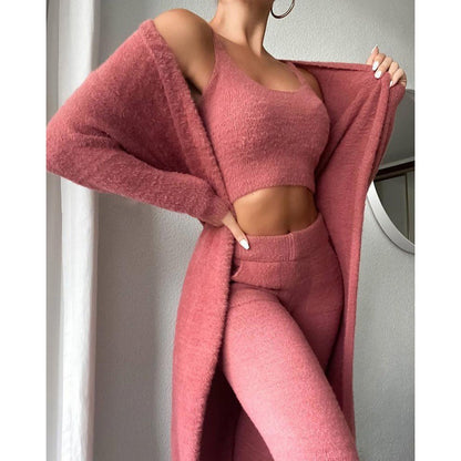 Pastel 3-Piece Loungewear Outfit Set | Cozy Winter Style 2025