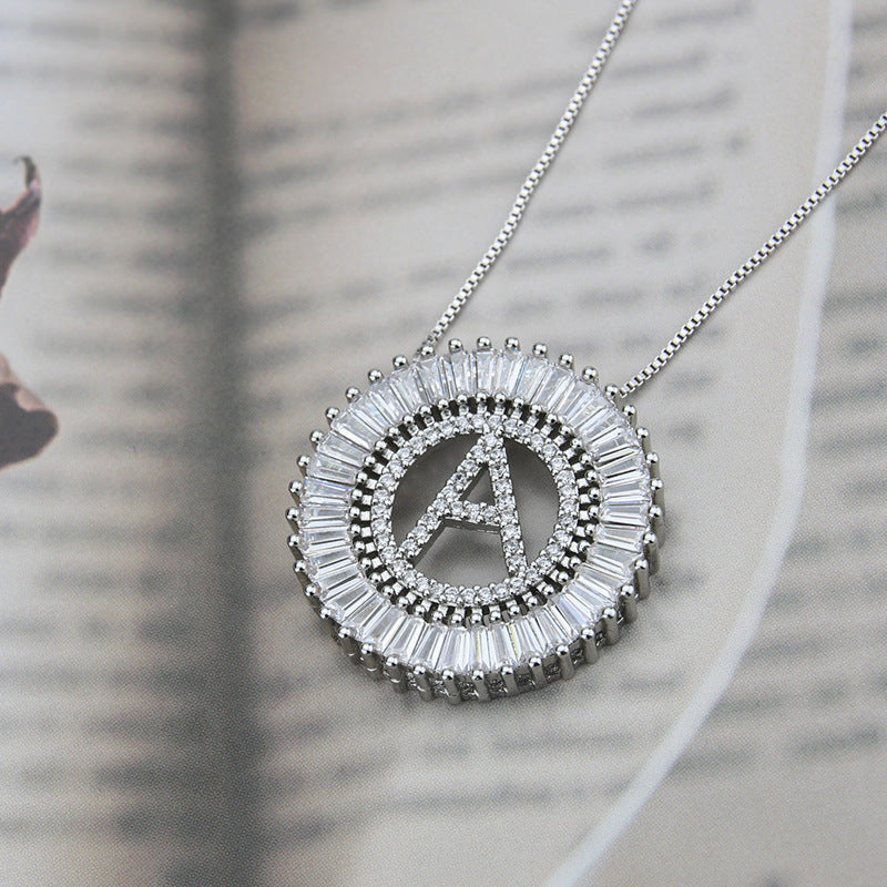 A Z Letter 6mm Imitation Pearls Necklace For Women