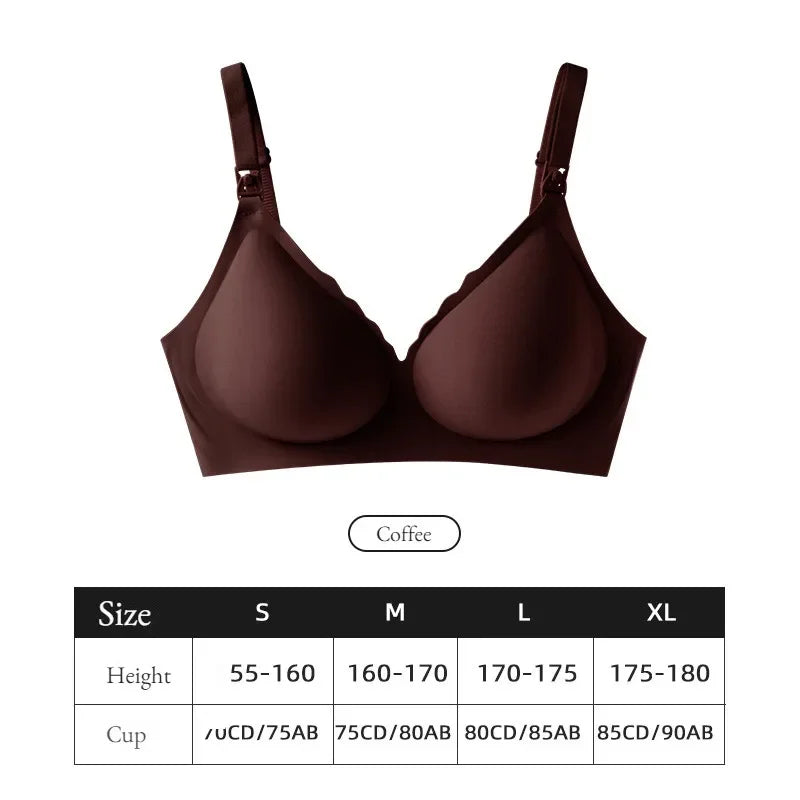 Soft Cotton Nursing Bra – Breathable Maternity Breastfeeding Bra for Moms