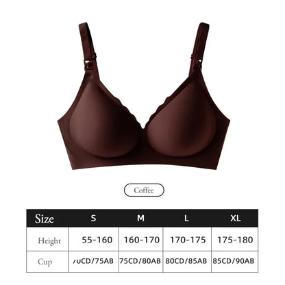 Soft Cotton Nursing Bra – Breathable Maternity Breastfeeding Bra for Moms