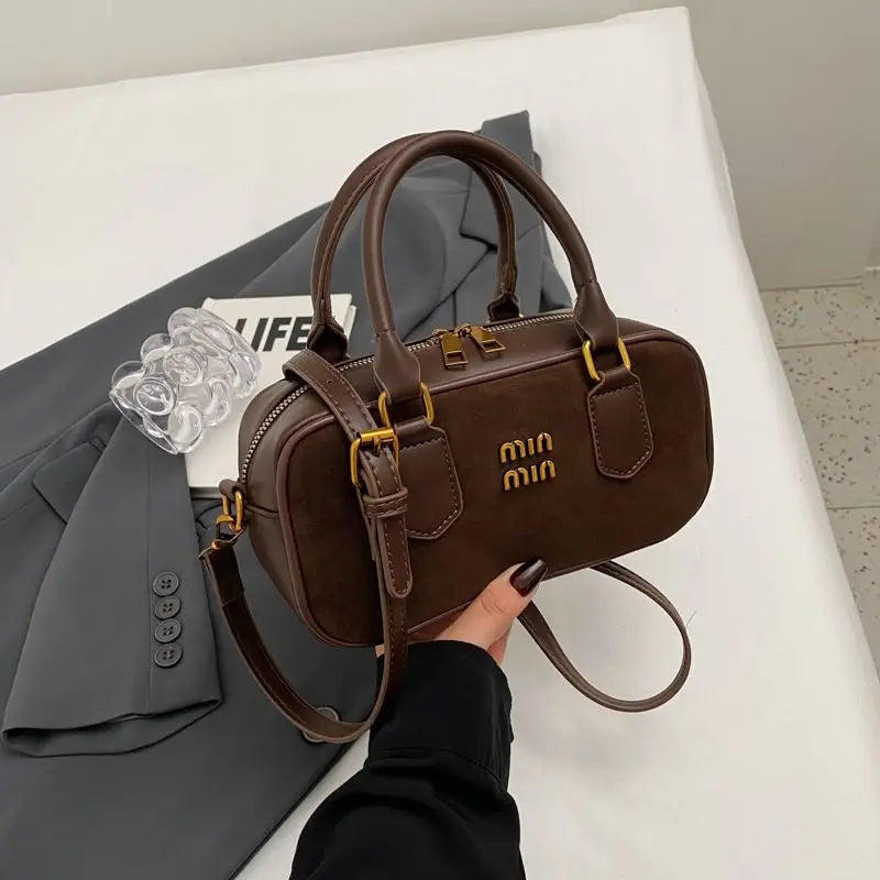 2025 Luxury Retro Frosted Handbag – High-End Women's Shoulder Bag for Spring & Autumn Fashion