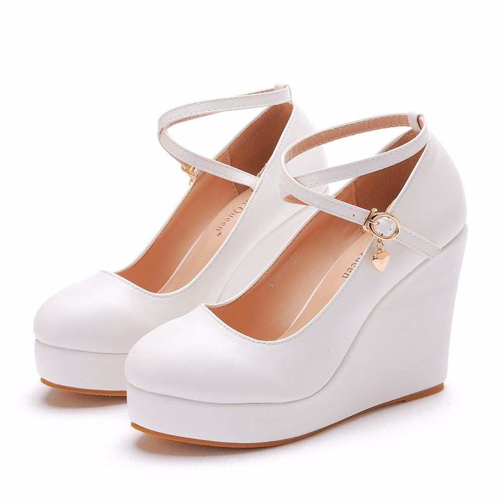 Crystal Queen Platform Wedge Pumps | Elegant High-Heel Wedge Shoes for Women