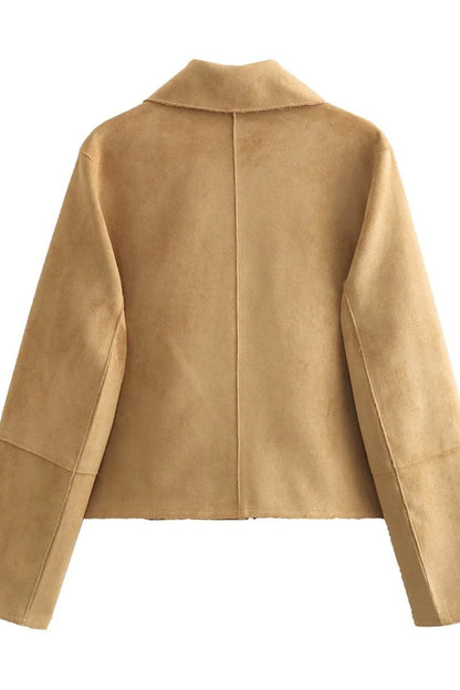 Beige jacket on a white background