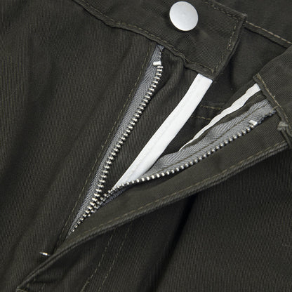 Unisex Loose Casual Dotted Trousers – Mid-Waist Relaxed Cotton Pants