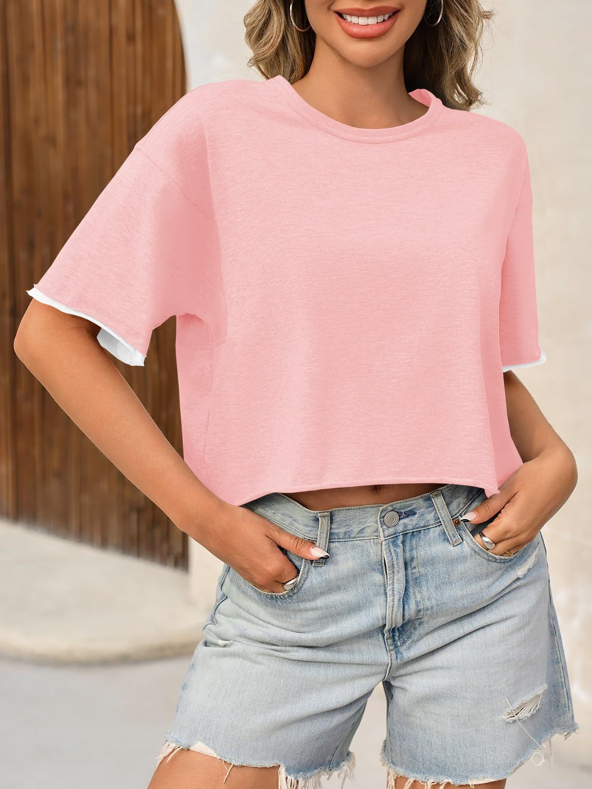 Casual Crop Top T-Shirt – Stylish Summer Workout & Streetwear for Women