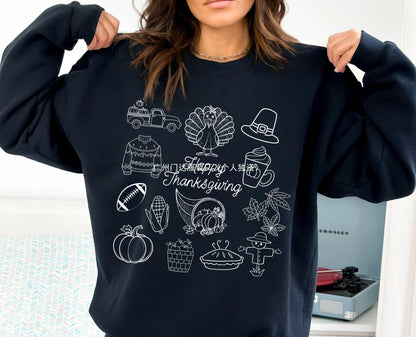 Simple Autumn Cartoon Sweater – Cute & Cozy Korean Casual Style