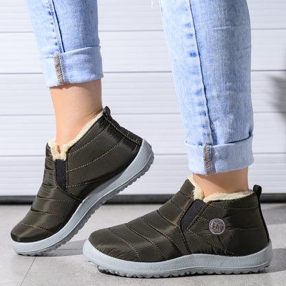 Plus-Size Ankle Boots for Women & Men | Flat Heel Waterproof Winter Boots with Anti-Slip Sole