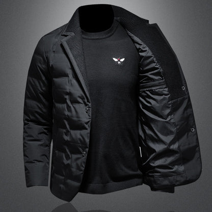 Winter Woolen Jacket For Men Thick And Stylish Autumn Outerwear With Patch Pockets