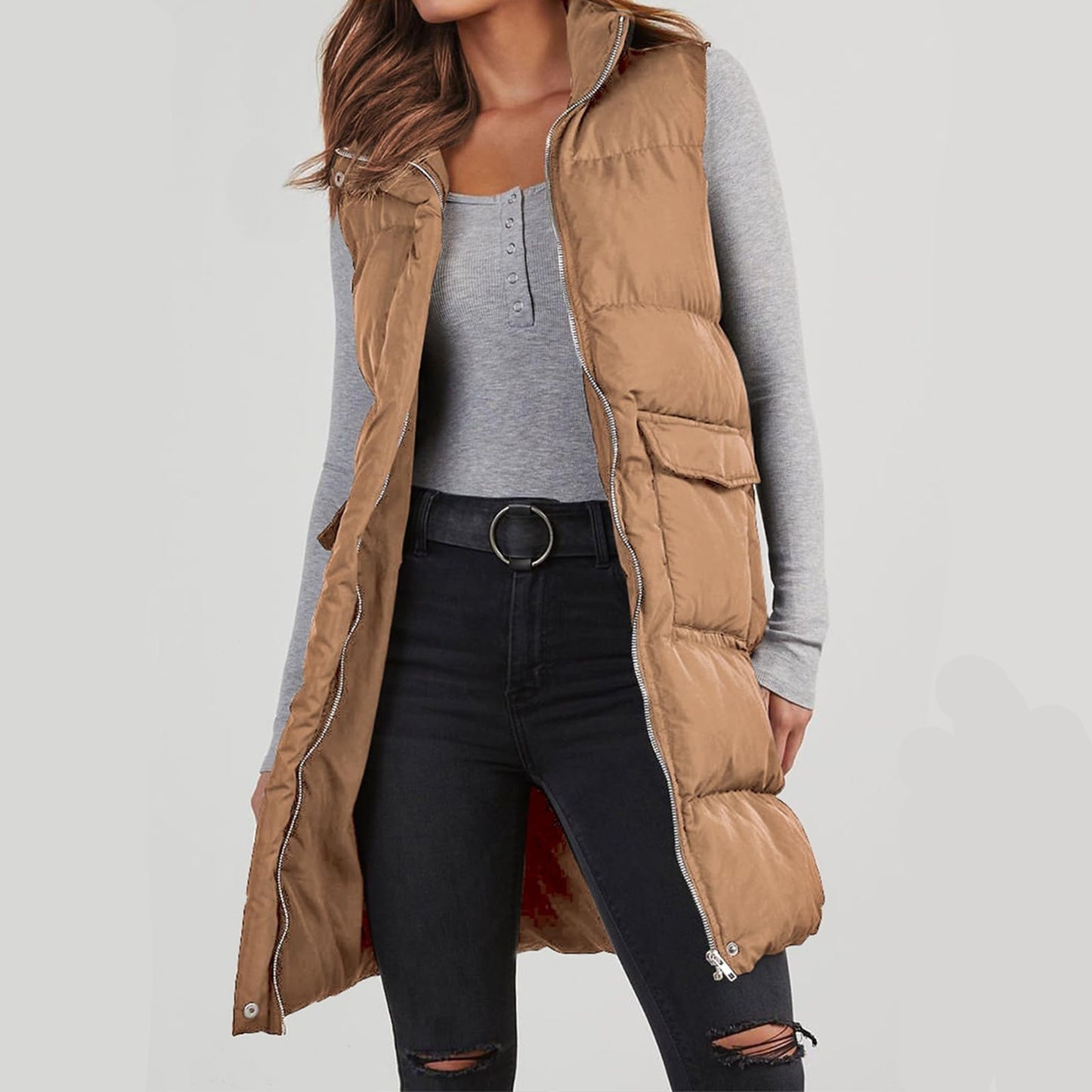 Korean Sleeveless Down Vest Autumn Winter Warmth