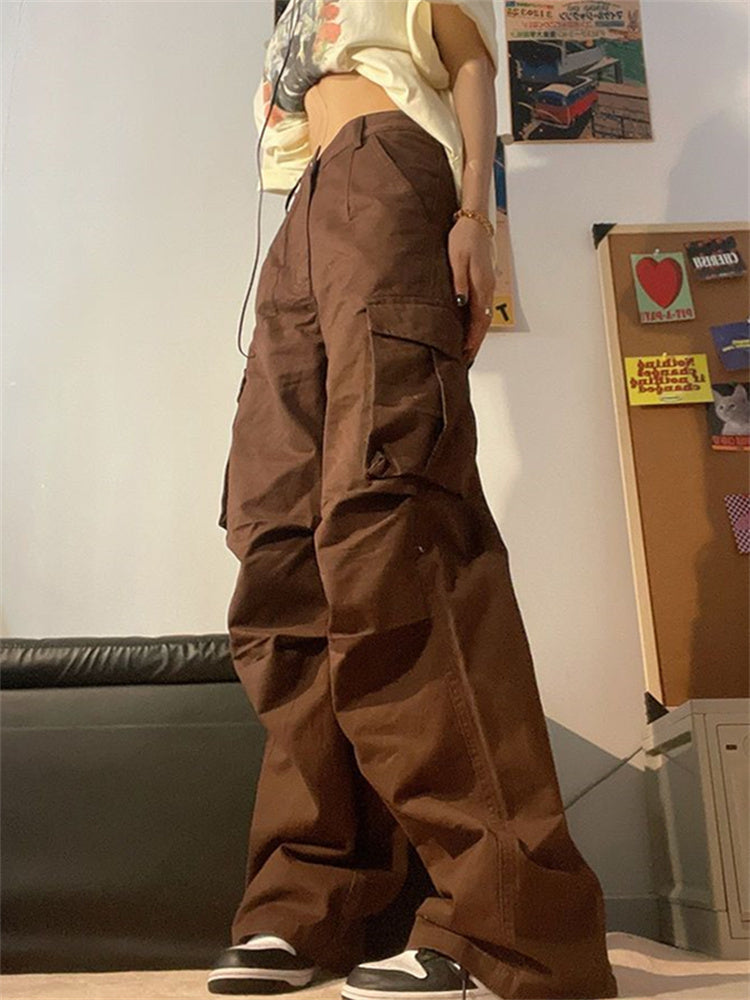 New Womens Casual High Waist Jogger Cargo Pants