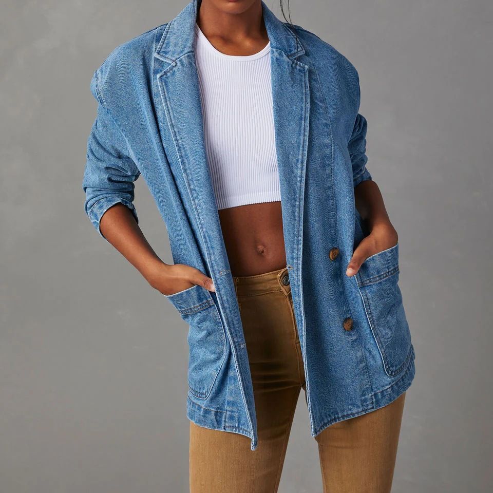 Chester Blue Long Sleeve Denim Coat