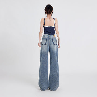 High Waist Baggy Jeans Straight Leg Korean Fashion For Women
