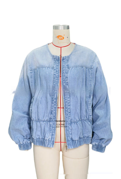 Casual Frayed Style Denim Jackets