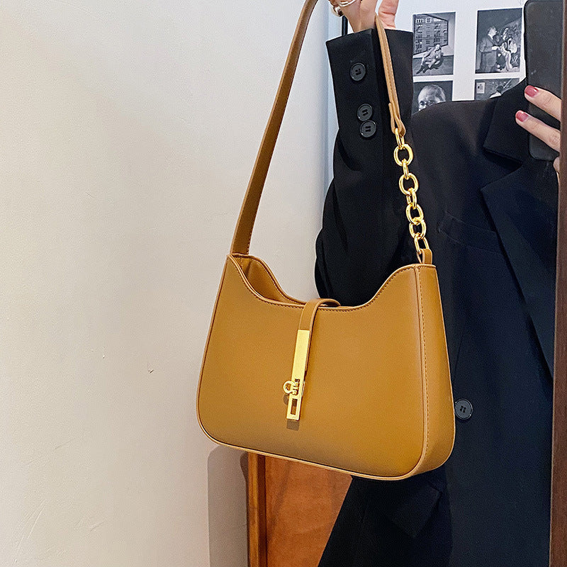 Modern PU Leather Handbag Horizontal Square Medium