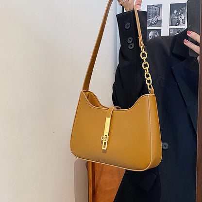 Modern PU Leather Handbag Horizontal Square Medium