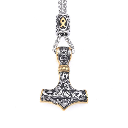 Norse Viking Geometric Style Stainless Steel Men Necklaces