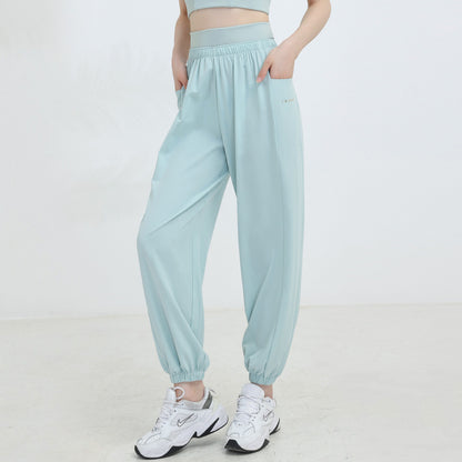 Fashion Loose High-Waist Yoga Trousers – Comfortable Relaxed Fit Pants