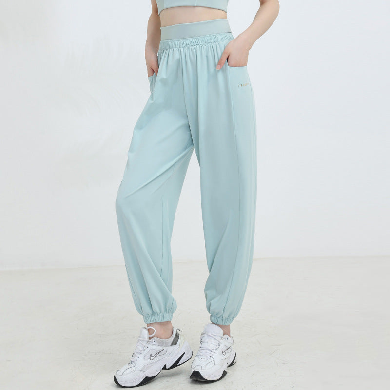 Fashion Loose High-Waist Yoga Trousers – Comfortable Relaxed Fit Pants